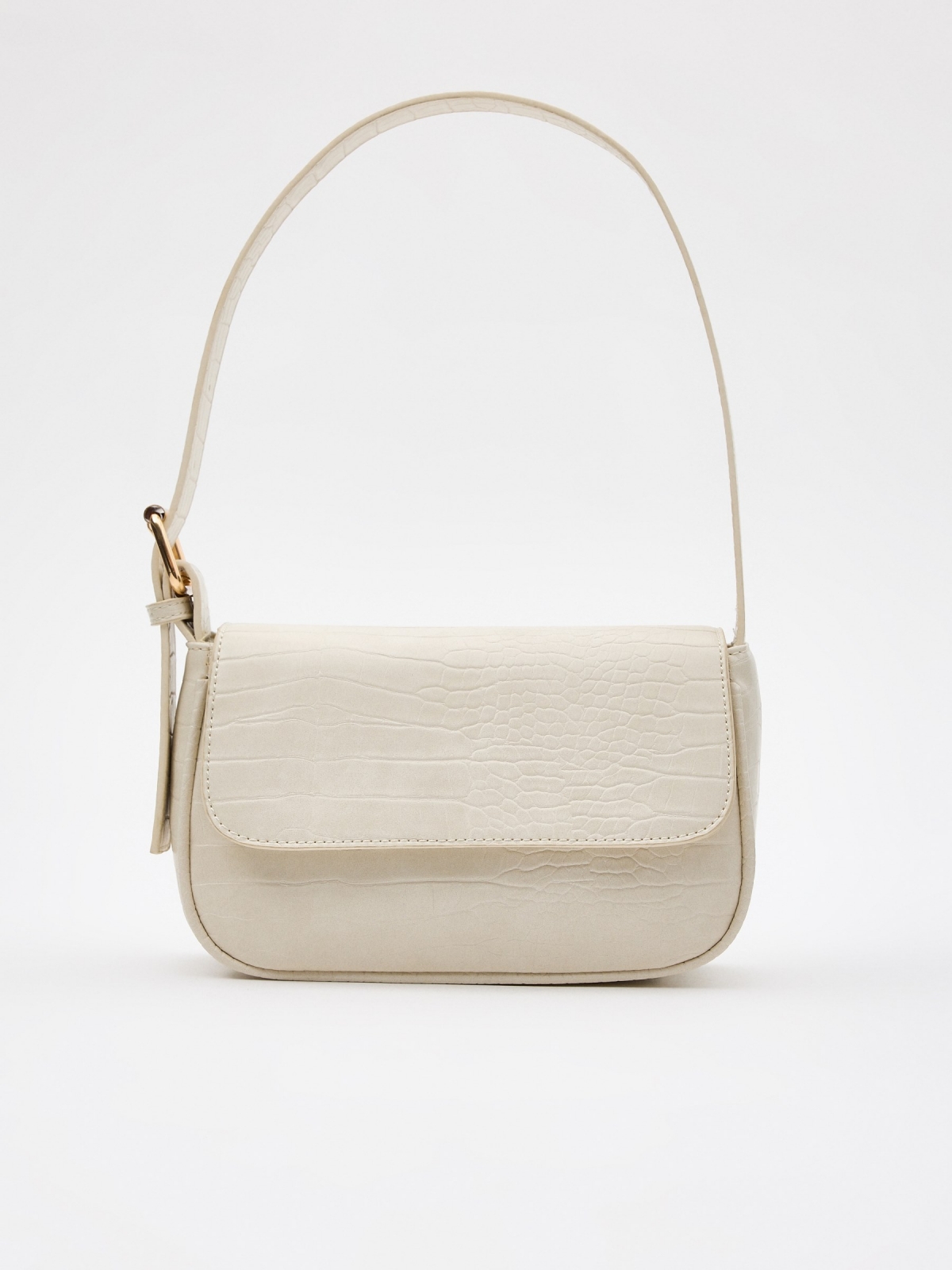 White leather effect bag off white