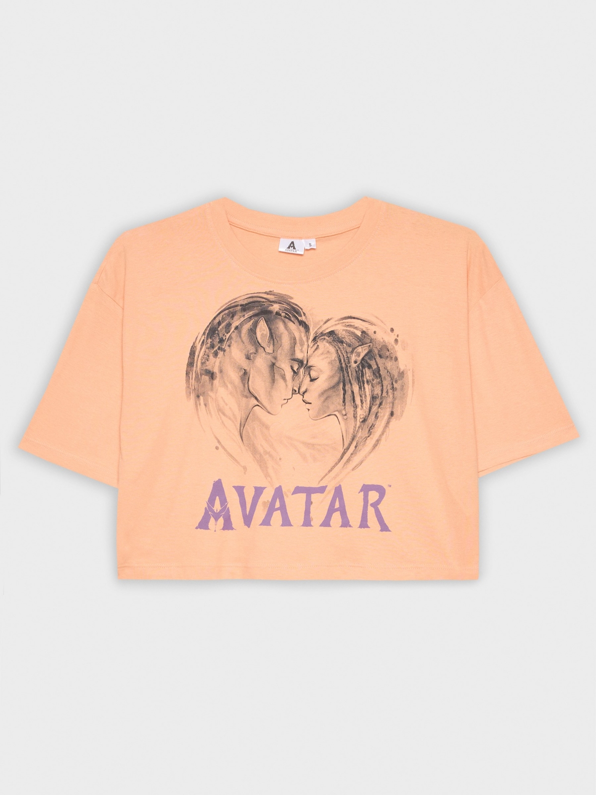  Camiseta crop Avatar melocotón