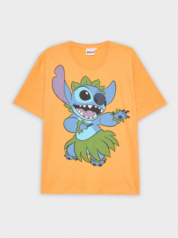  Camiseta oversized Stitch amarillo pastel