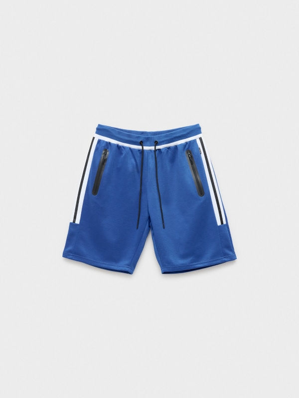  Blue Bermuda jogger shorts electric blue