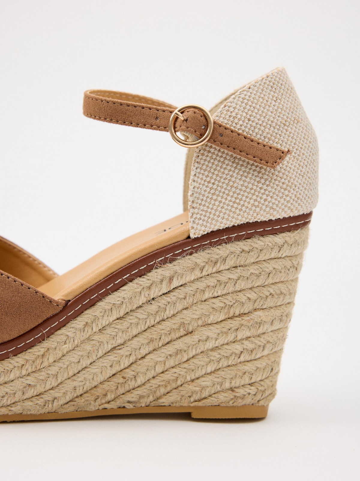 Wedge jute basic closed clogs earth brown detail view