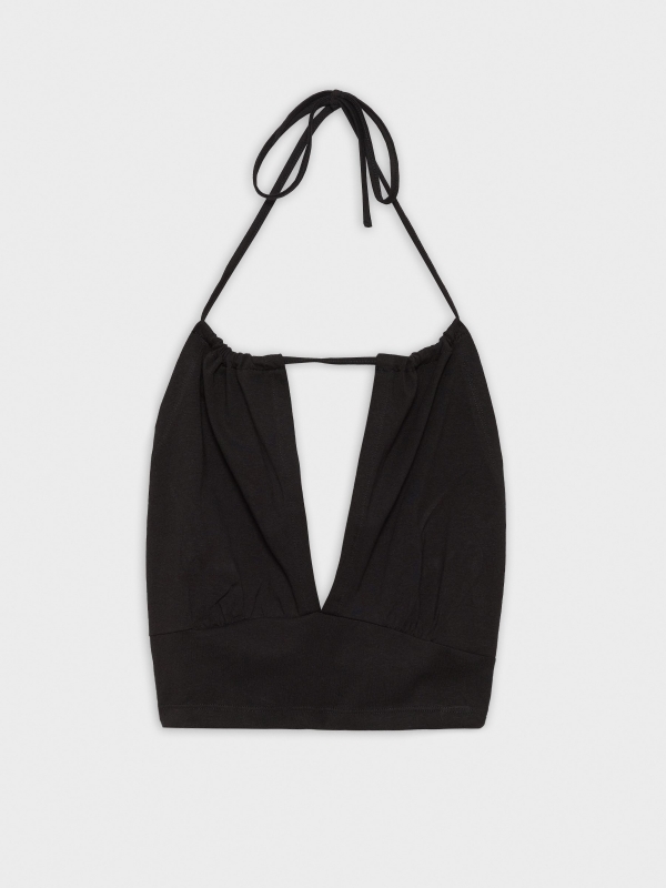  Halter top with opening black