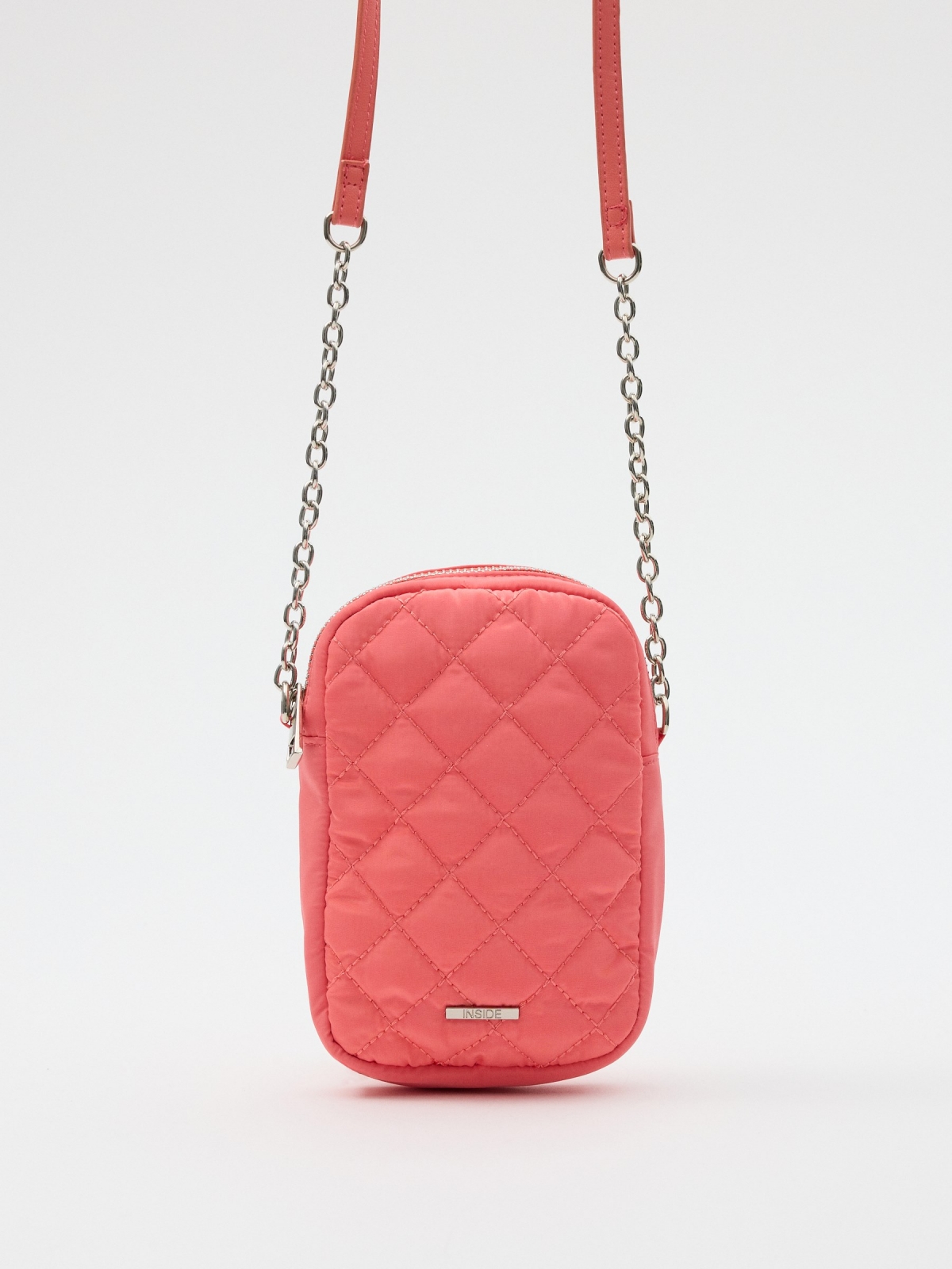 Pink mini leatherette bag coral