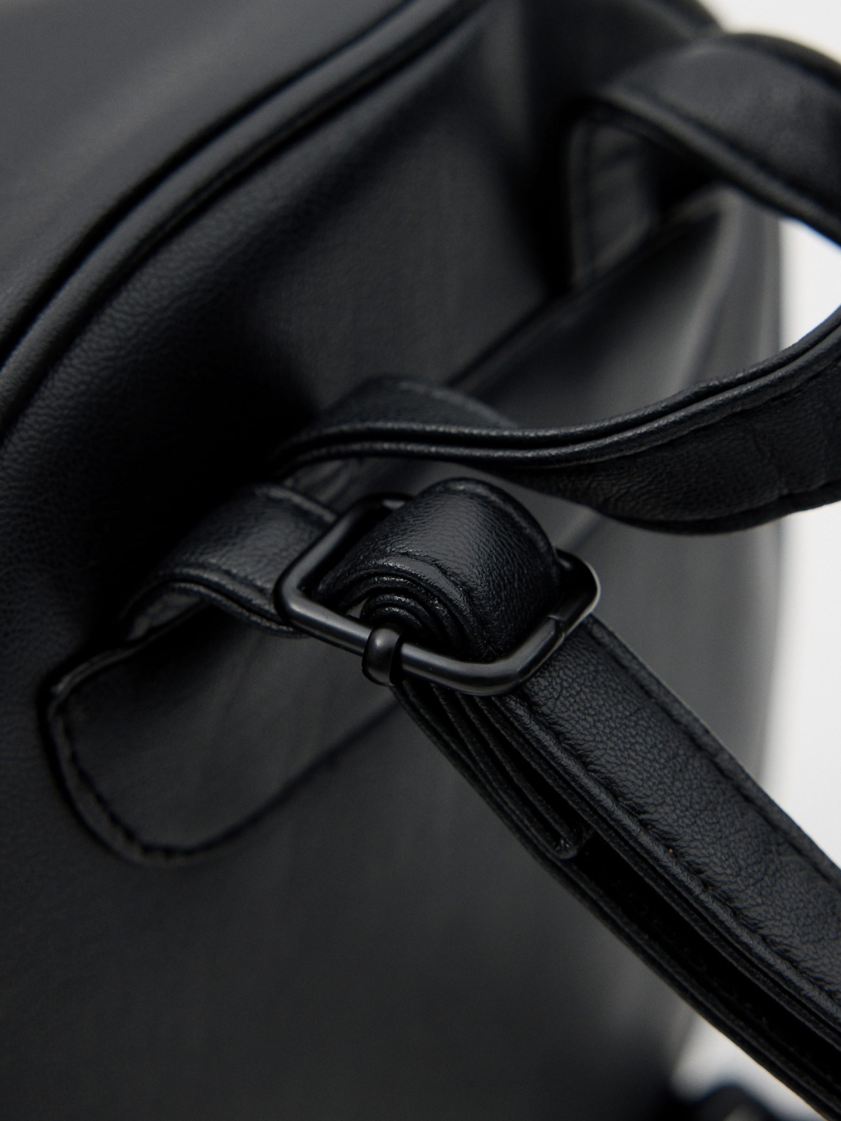 Leatherette casual backpack detail view