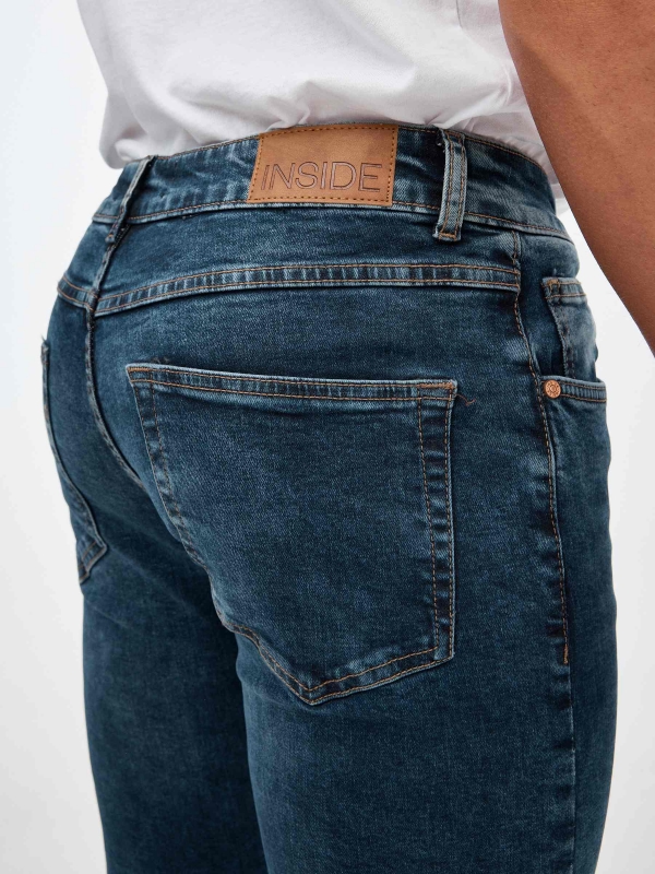 Basic regular jeans blue detail view