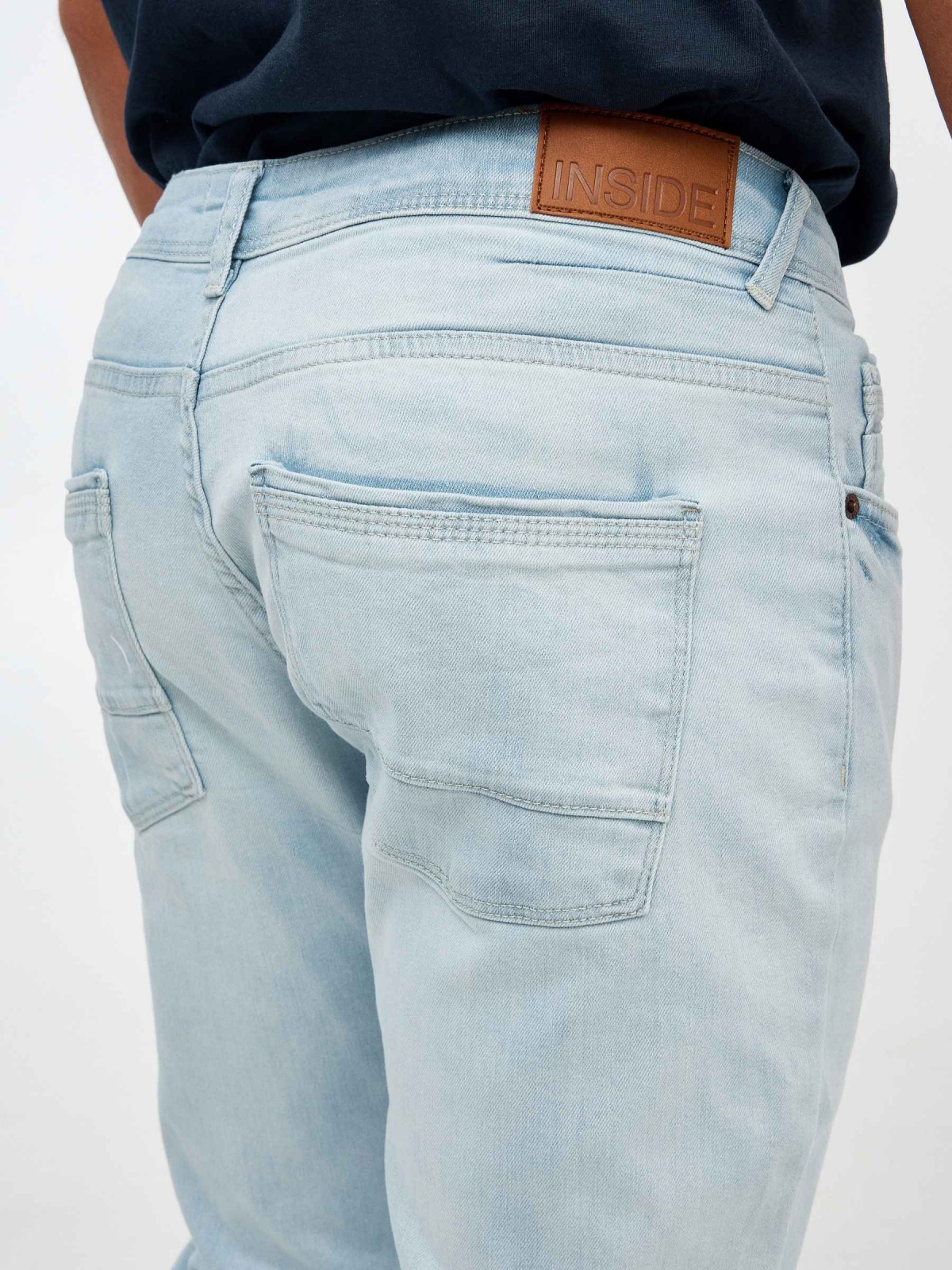 Jeans slim azul claro azul vista detalle