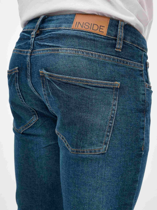 Jeans regular tejido denim azul vista detalle