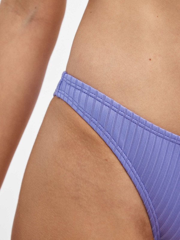 Classic bikini bottoms rib lilac detail view