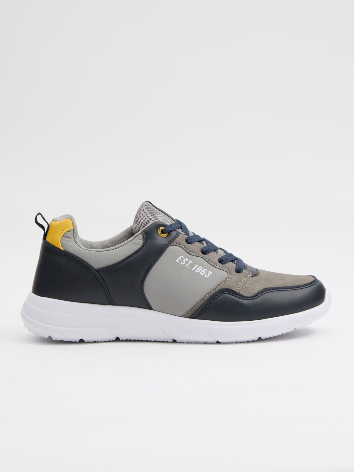 Combined casual sneaker grey