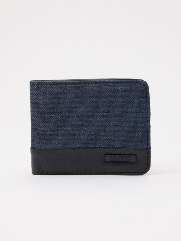Blue canvas wallet blue