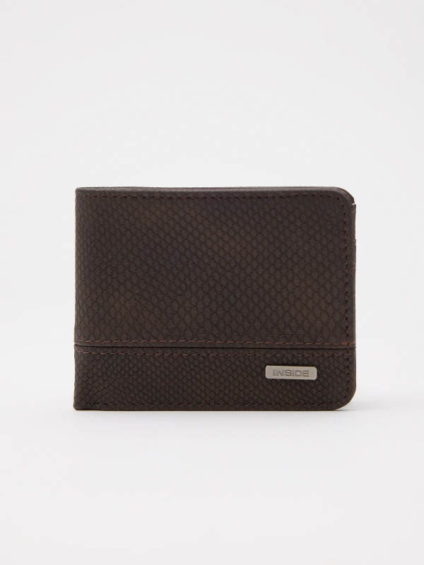 Brown leatherette wallet brown