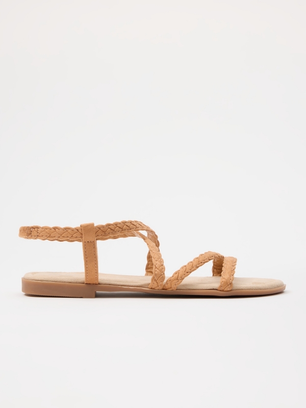 Braided straps sandal taupe