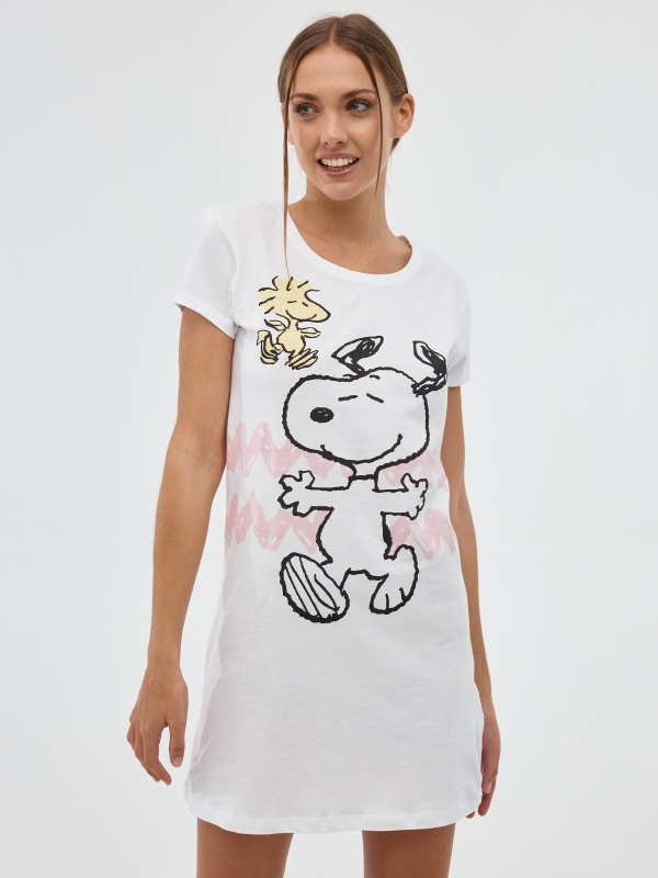 Snoopy Nightgown white front view