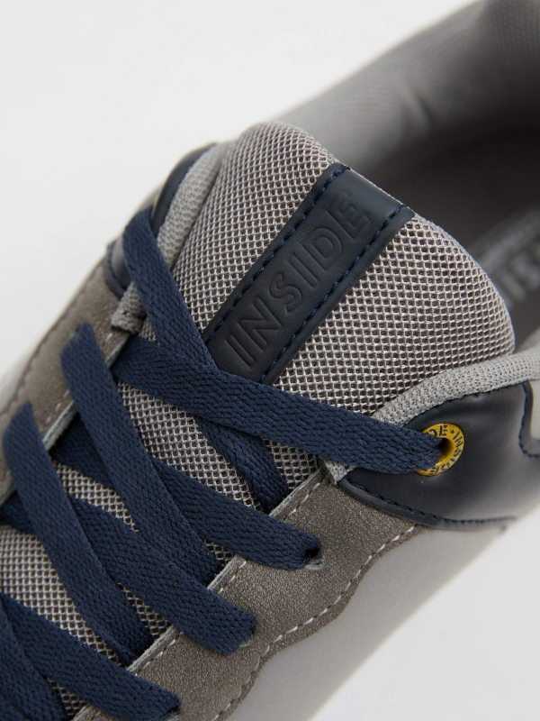 Combined casual sneaker grey detail view