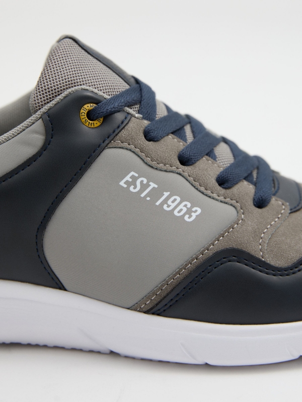 Combined casual sneaker grey detail view
