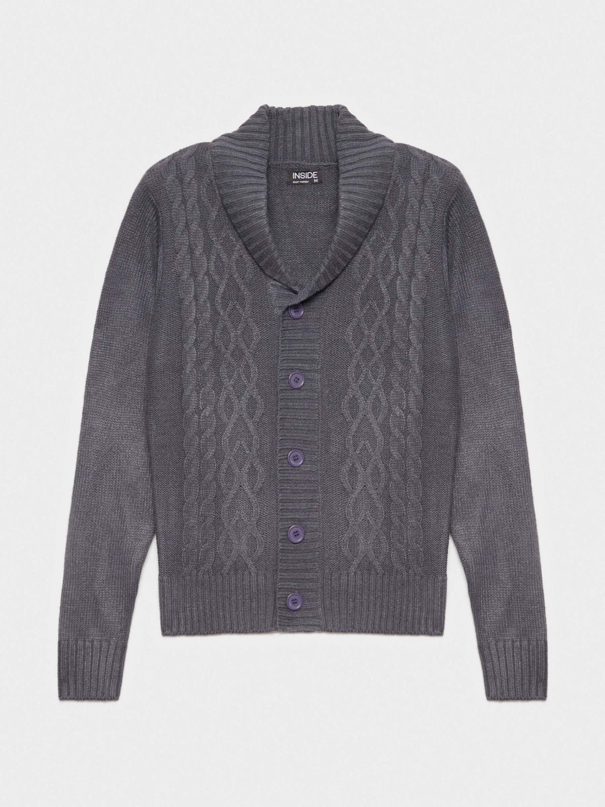  Knitted jacket stone grey