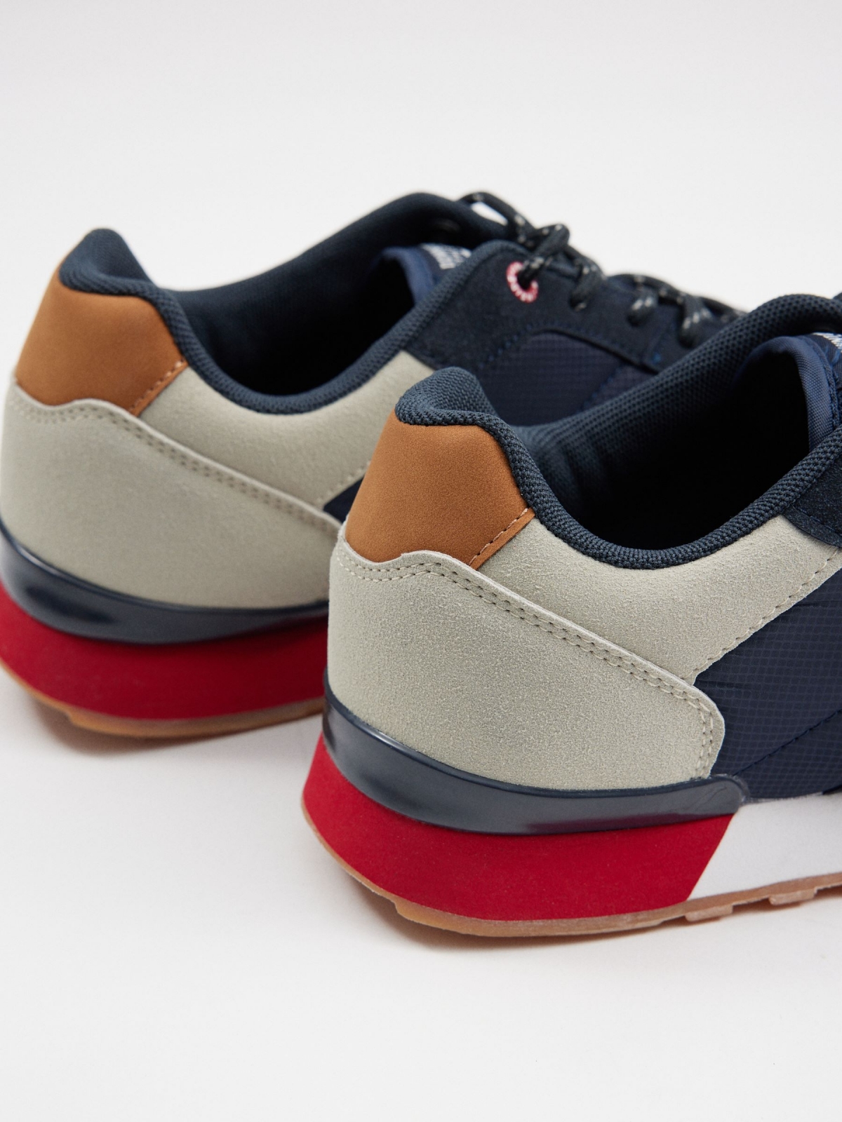 Combined casual sneaker navy detail view