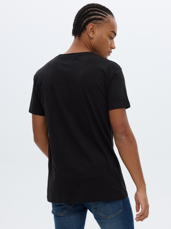 Camiseta Create Yourself negro vista media trasera