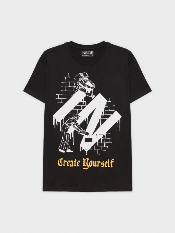  Camiseta Create Yourself negro