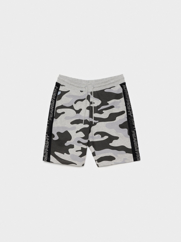  Camouflage jogger Bermuda shorts grey