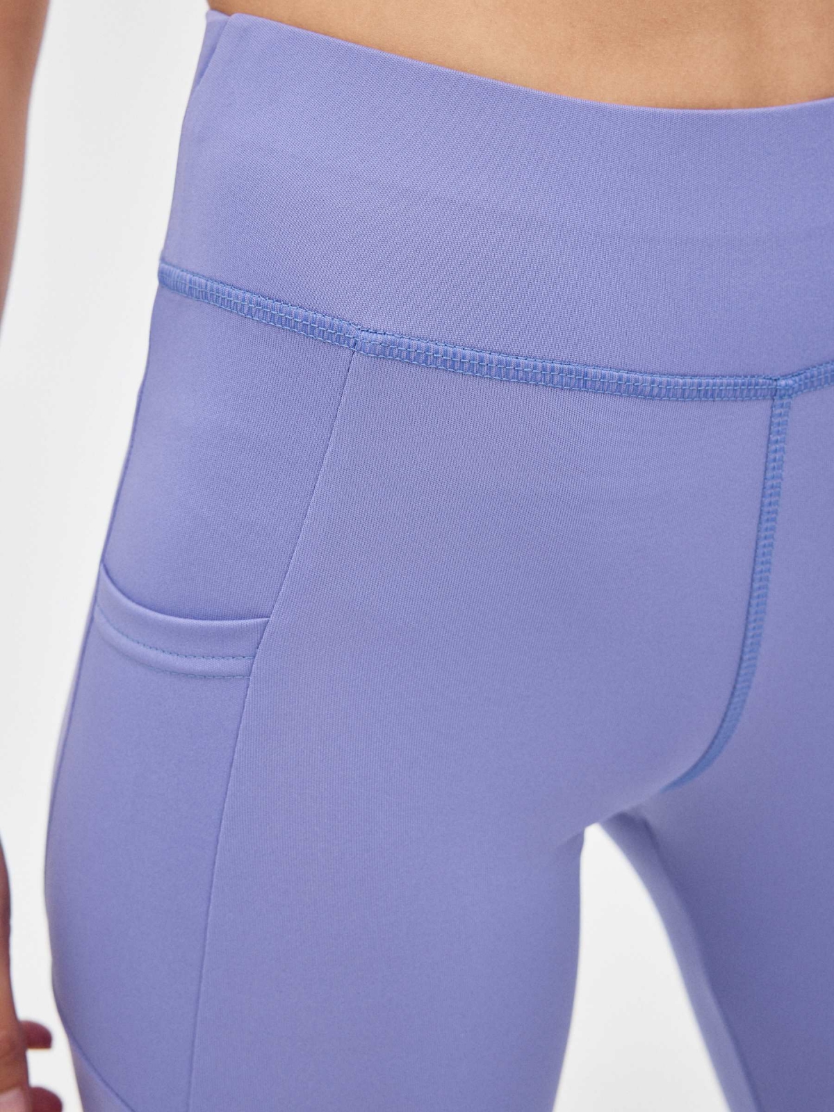 Leggings with mesh detail lilac detail view