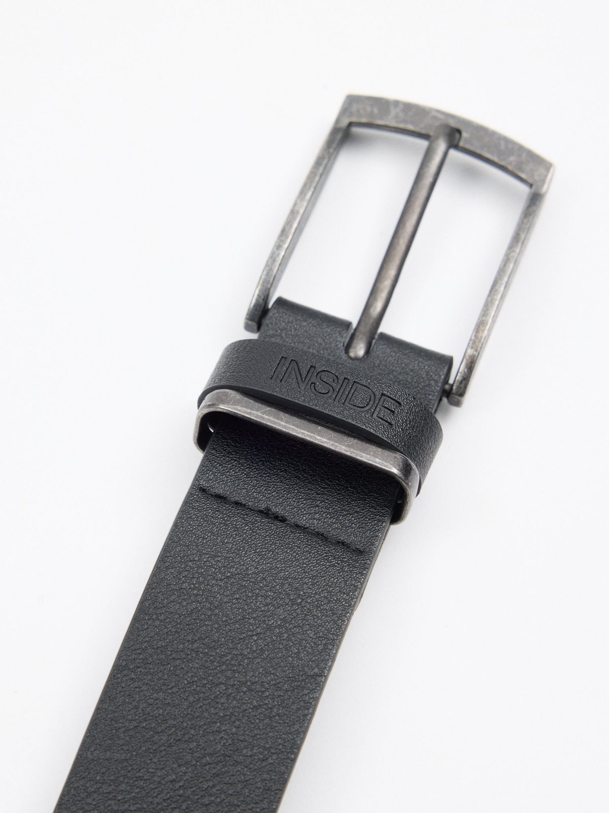 Men's black leatherette belt black