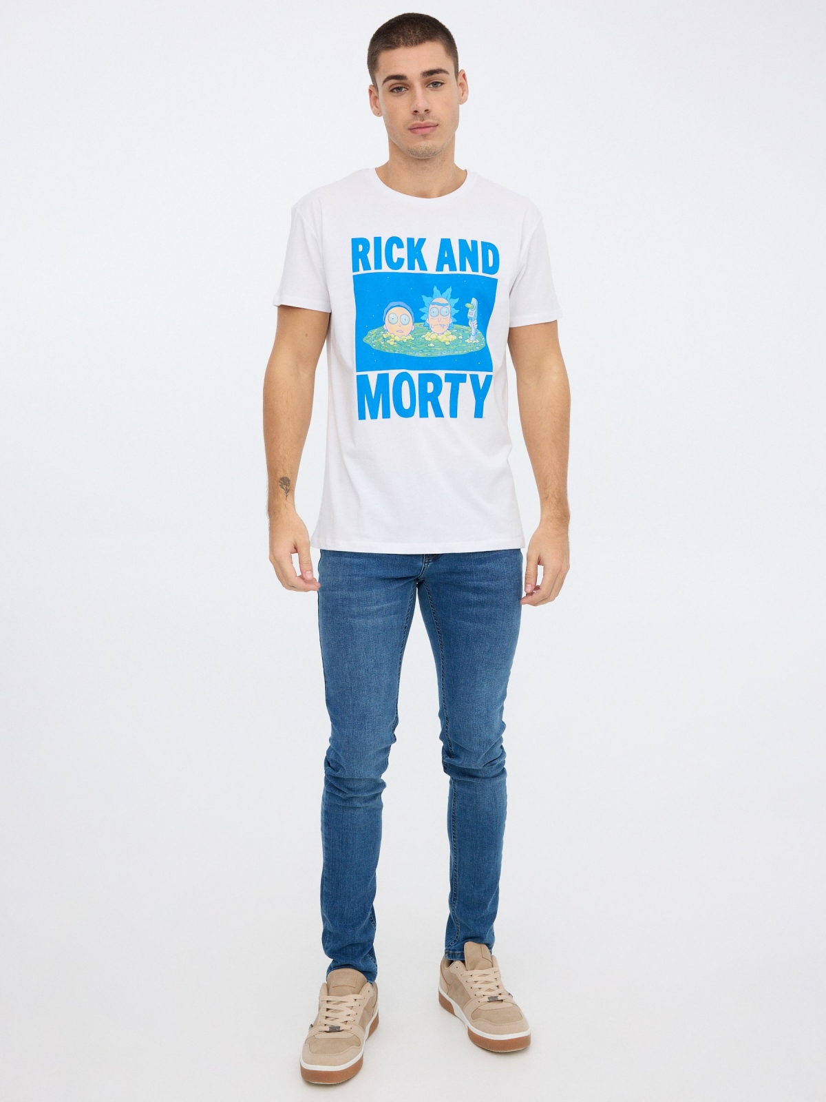 Rick & Morty T-shirt white front view