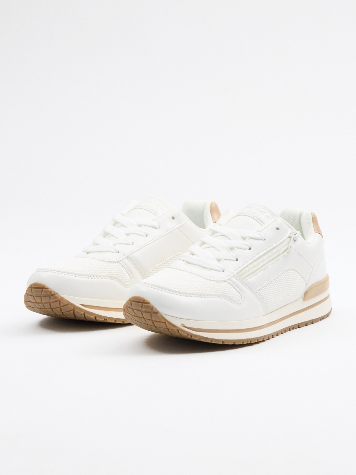 Combined running sneaker white 45º front view