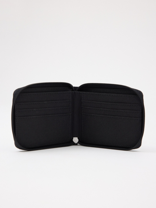 INSIDE wallet with card holder black back view