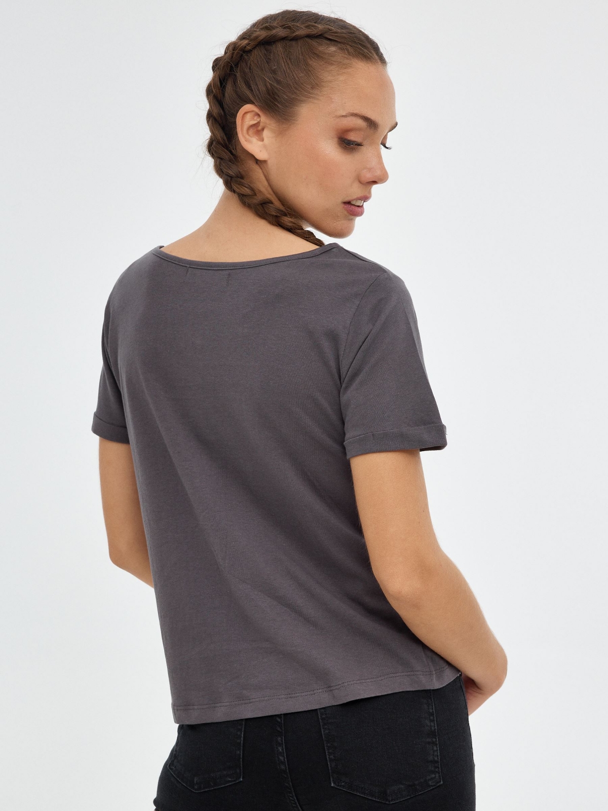 T-shirt Australia cinza escuro vista meia traseira