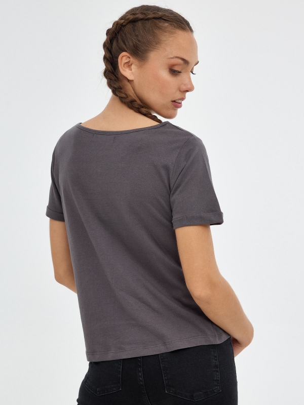 Australia T-Shirt dark grey middle back view