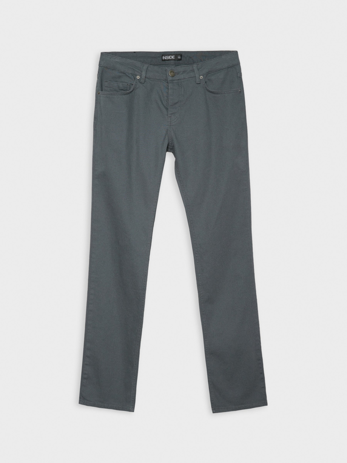  Pantalón regular cinco bolsillos gris