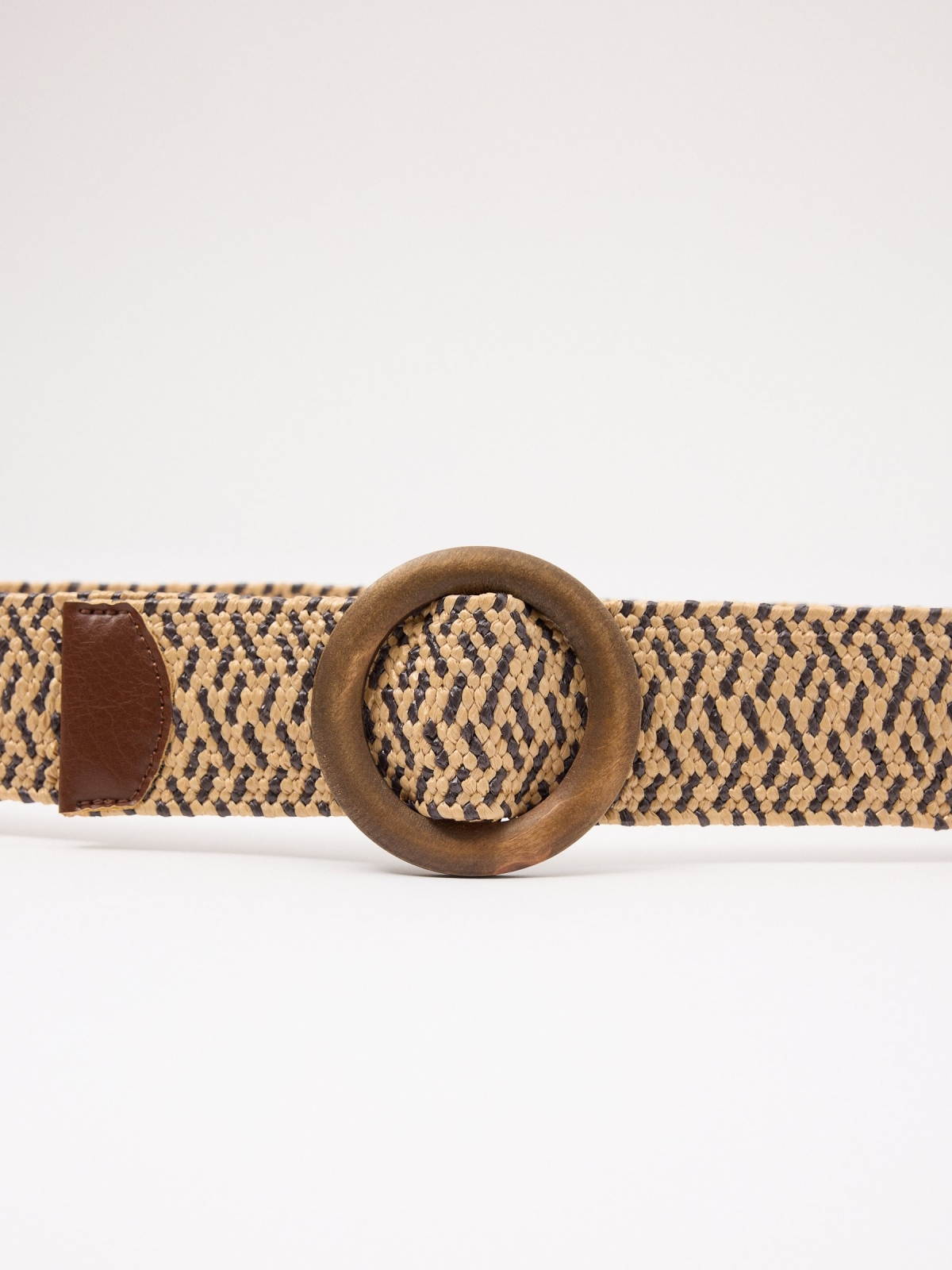 Elastic belt 4cm brown
