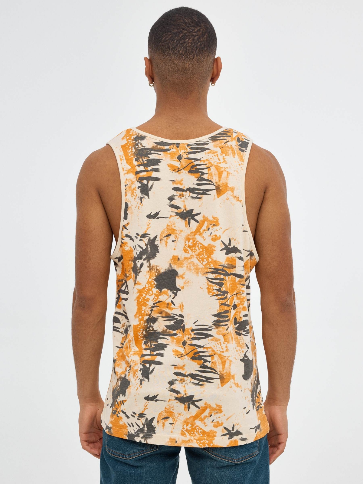 Total print tank top sand middle back view