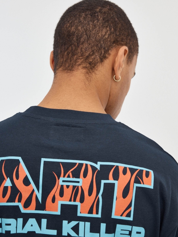 Camiseta Arscidium azul marino vista detalle