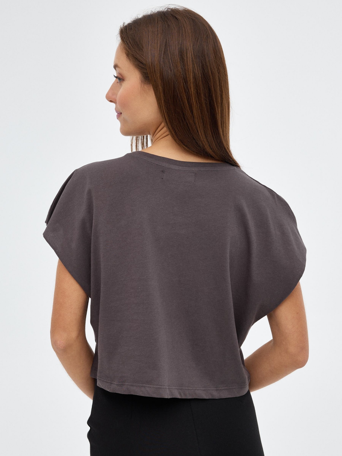 Sense of Space T-shirt dark grey middle back view