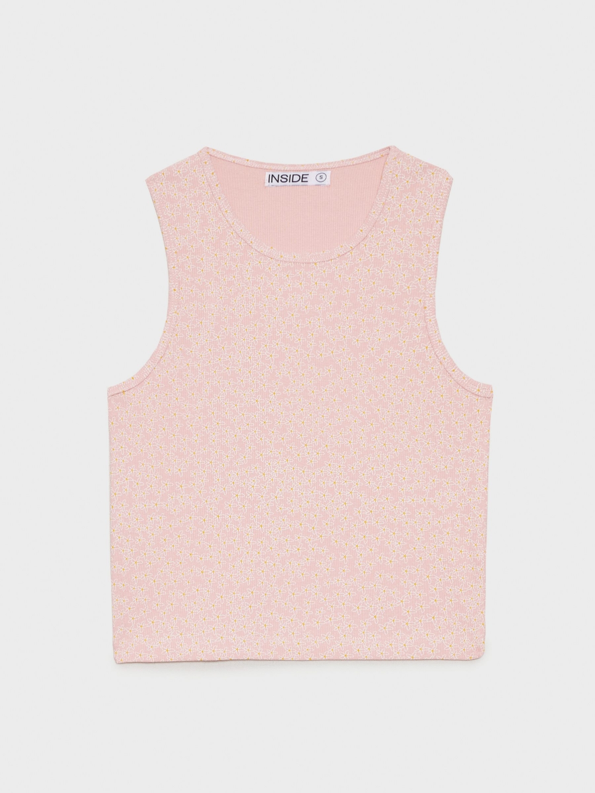  Rib T-shirt with print light pink