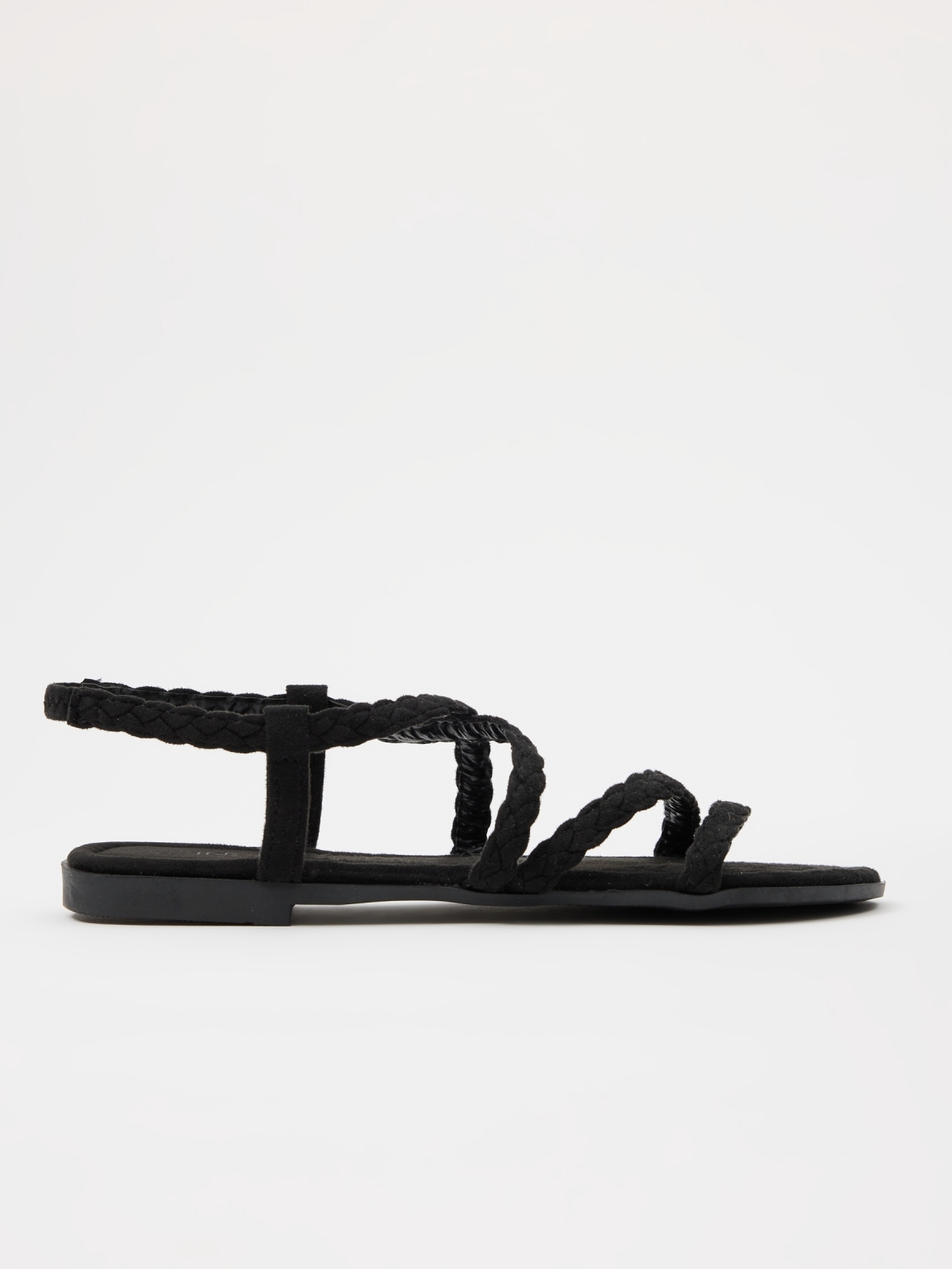 Braided straps sandal black