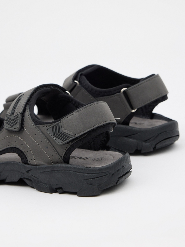 Sports sandal with velcro straps detail view
