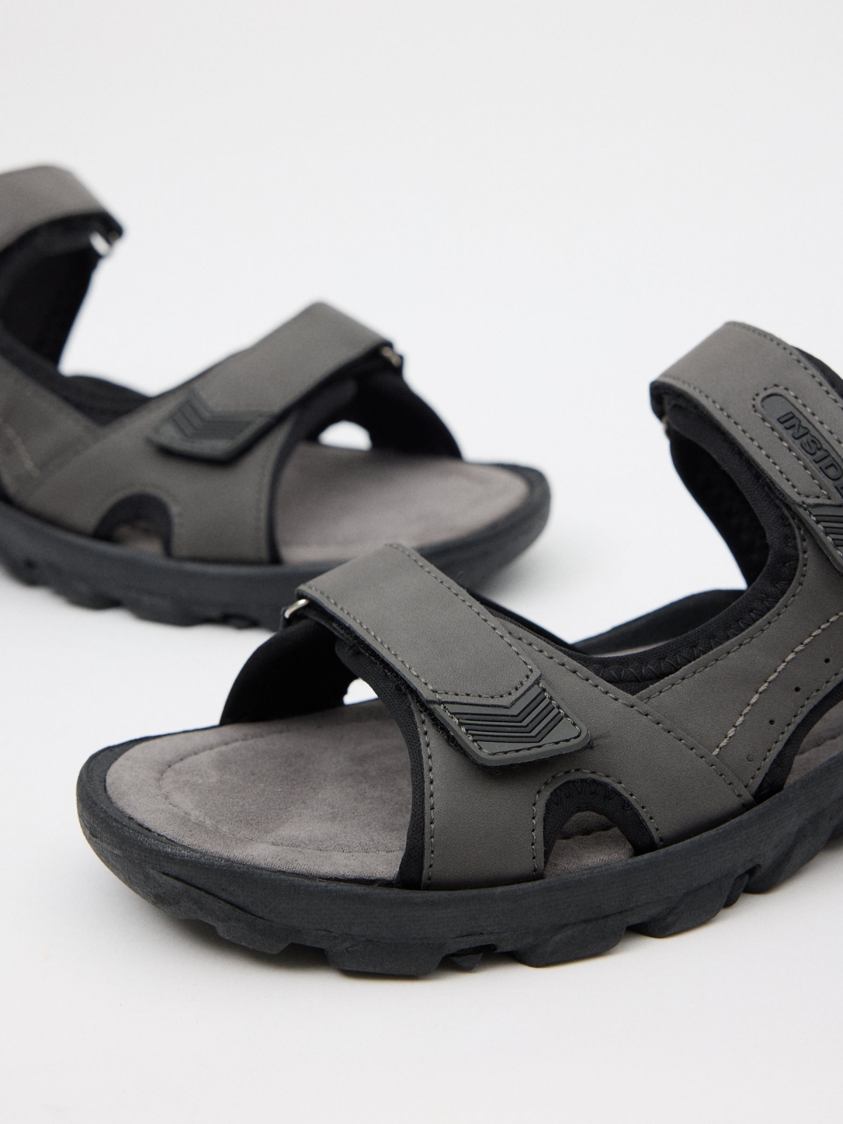 Sports sandal with velcro straps detail view