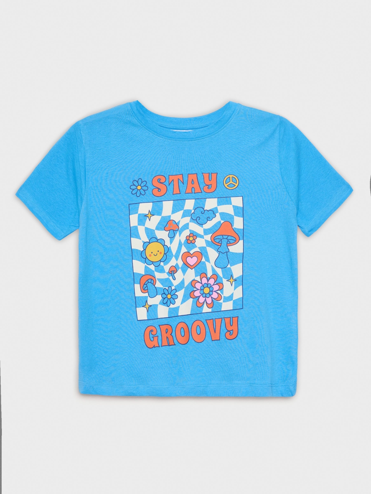  Stay Groovy T-shirt azul