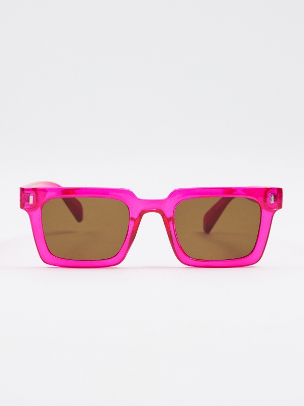 Gafas de sol de pasta cuadradas rosa