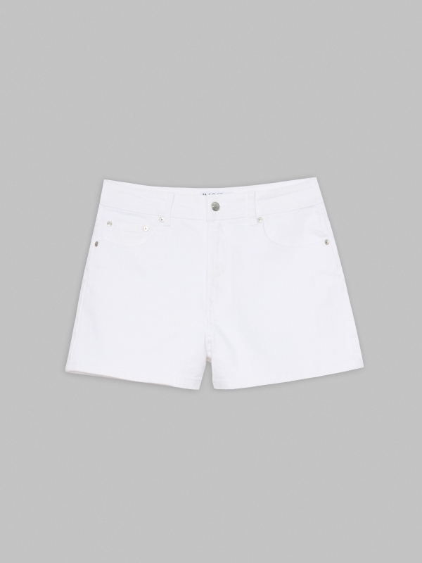  Shorts slim high rise blanco