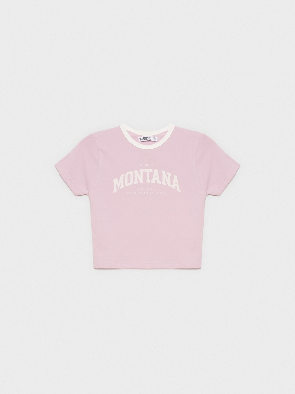  Camiseta crop Montana malva