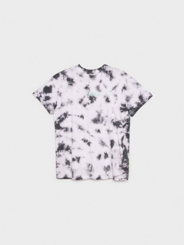  Tie&dye T-shirt with text light grey