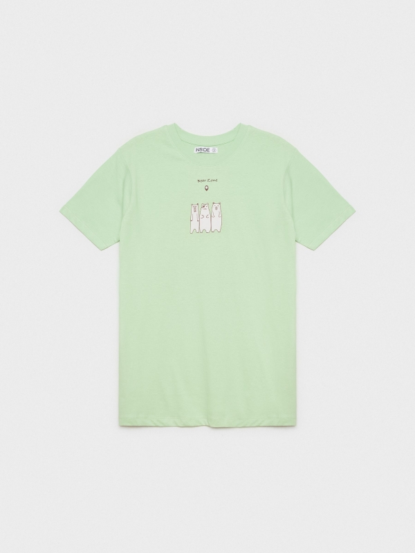  Oversized T-shirt In Forest light green