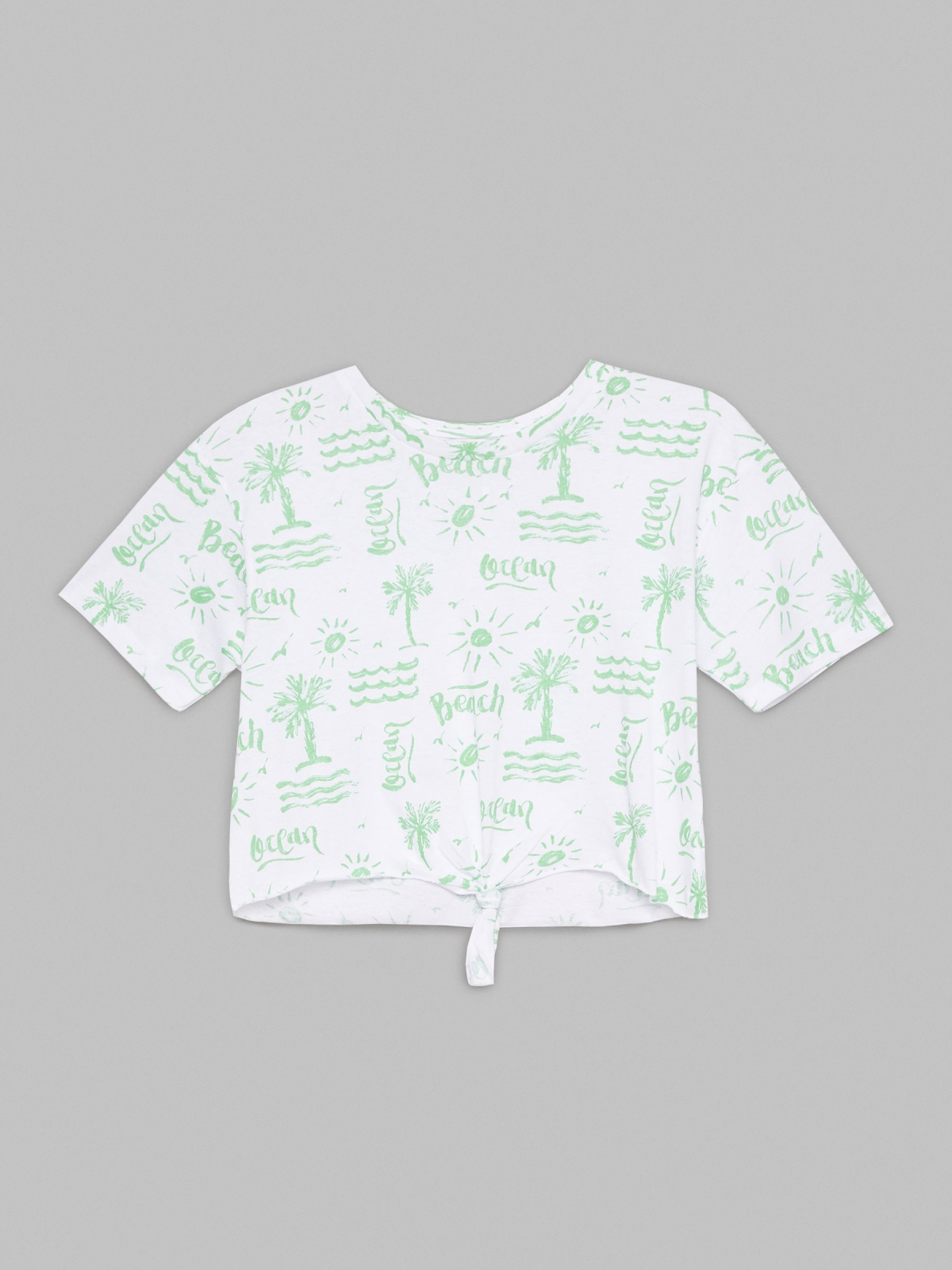  All over print knot t-shirt white