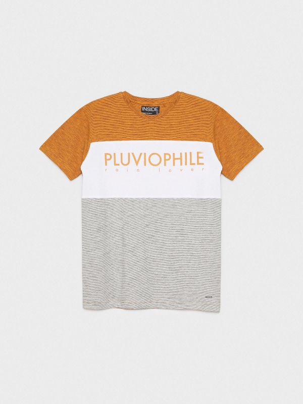 T-shirt Pluviophile ocre