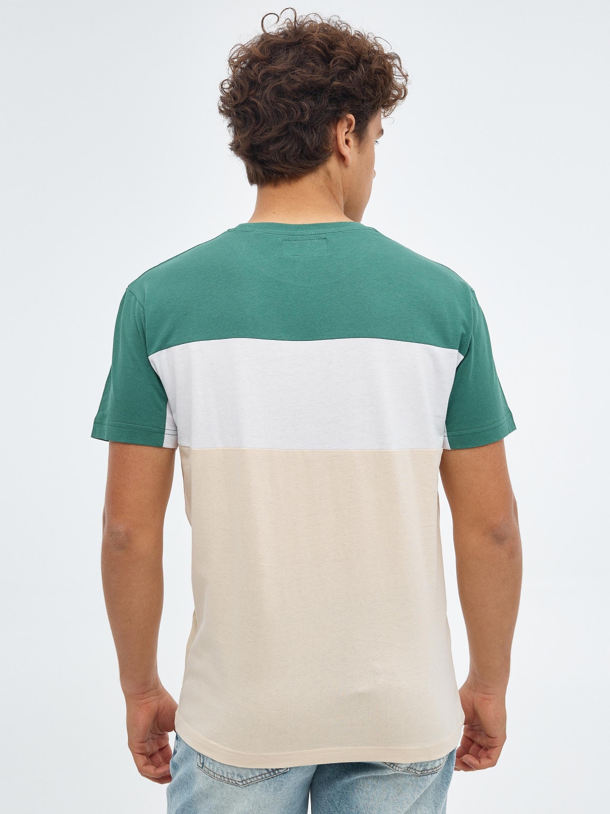 Green Mountains T-shirt sand middle back view
