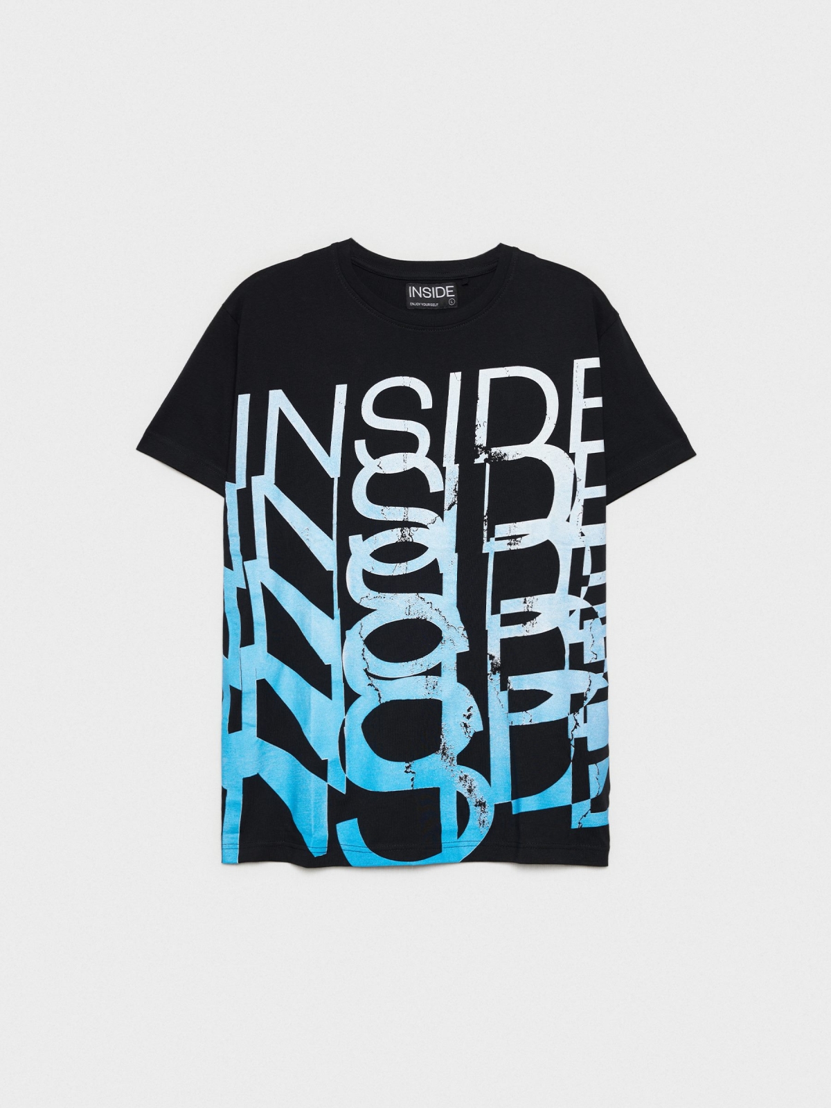  Camiseta print INSIDE negro